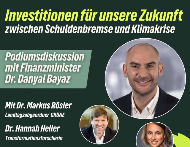 Podiumsdiskussion mit Finanzminister Dr. Danyal Bayaz in Vaihingen an der Enz