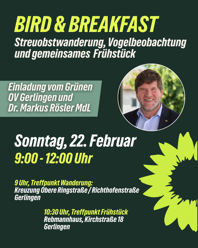 Bird & Breakfast - Streuobstwanderung, Vogelbeobachtung und gemeinsames Frühstück