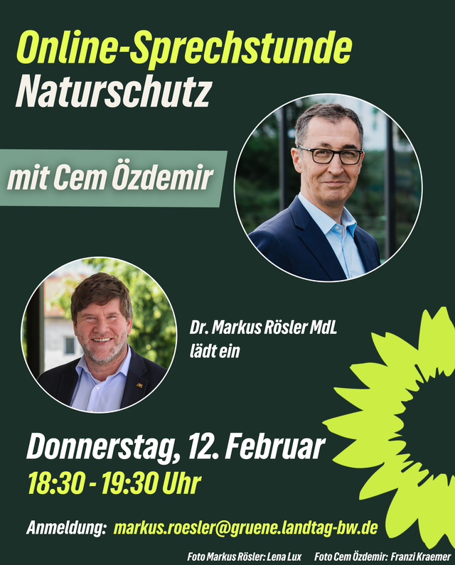 Online-Sprechstunde Naturschutz mit Cem Özdemir